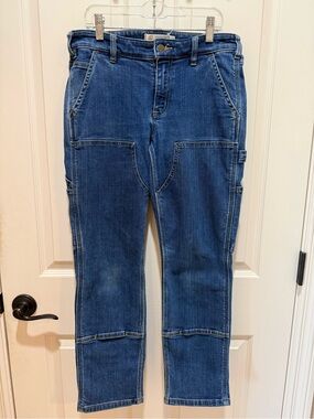 Womens Blue Denim Carhartt Jeans - Classic Workwear Style Size 6 Short